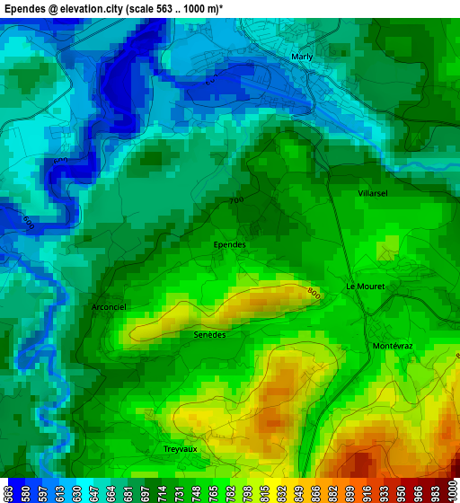 Ependes elevation map