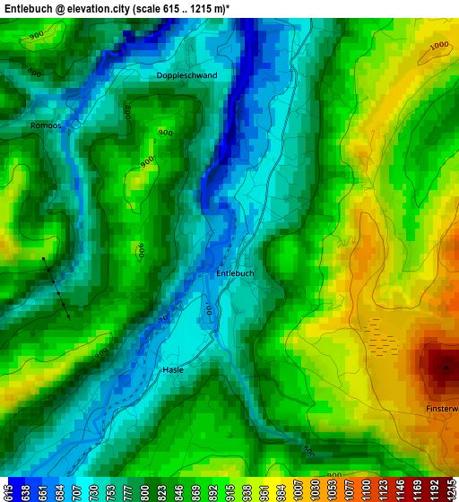 Entlebuch elevation map