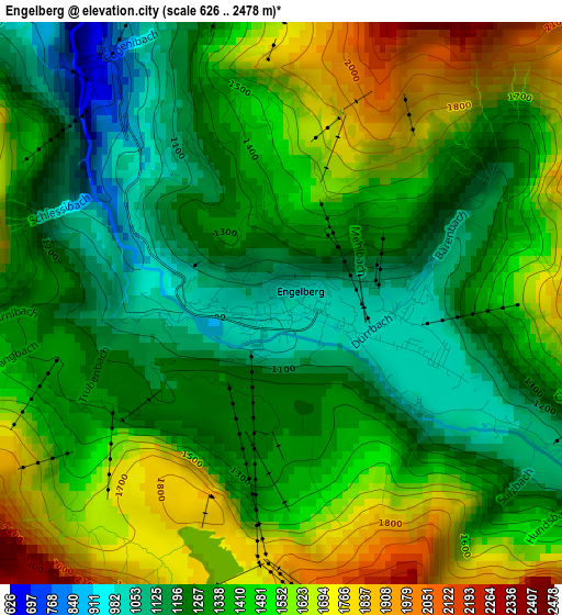 Engelberg elevation map