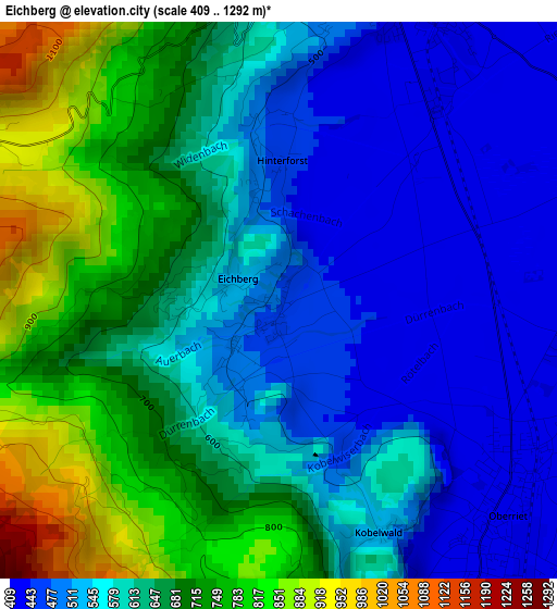 Eichberg elevation map