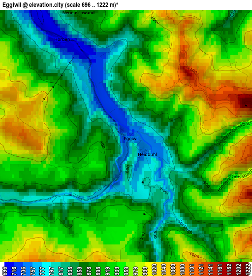 Eggiwil elevation map