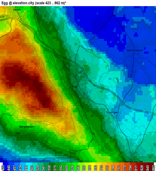 Egg elevation map