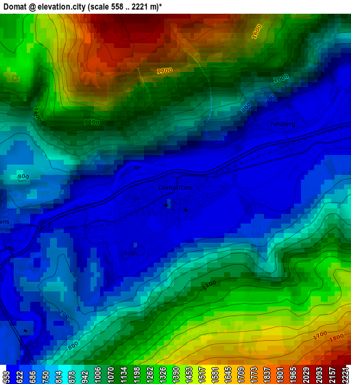 Domat elevation map