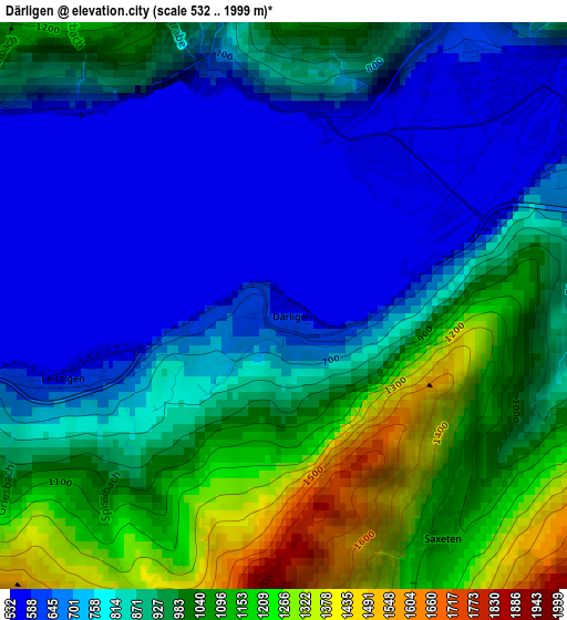 Därligen elevation map