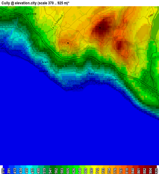 Cully elevation map