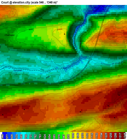 Court elevation map