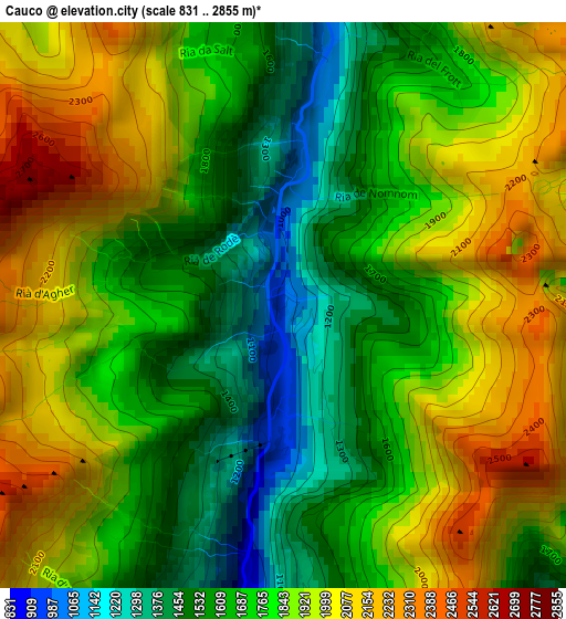 Cauco elevation map