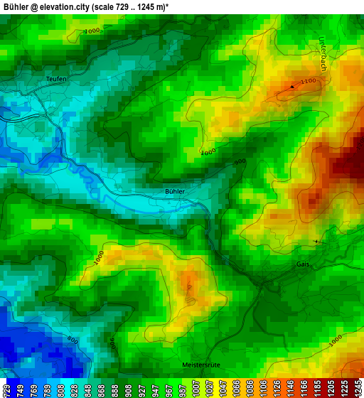 Bühler elevation map