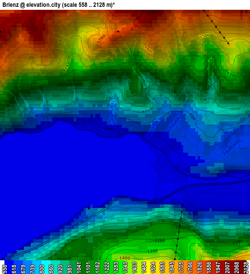 Brienz elevation map