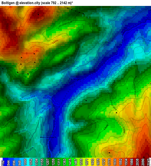 Boltigen elevation map