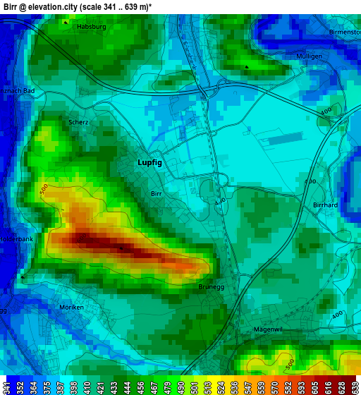 Birr elevation map