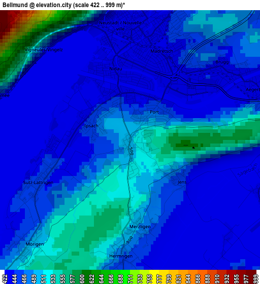 Bellmund elevation map