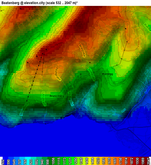 Beatenberg elevation map