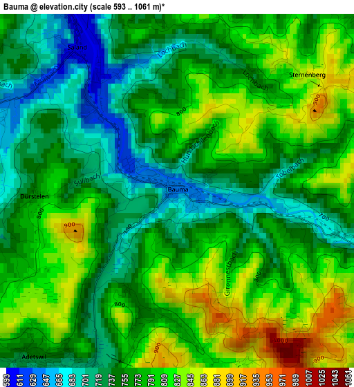 Bauma elevation map