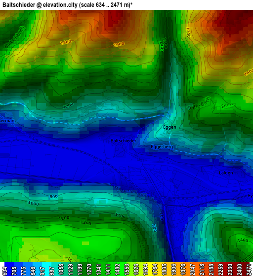 Baltschieder elevation map