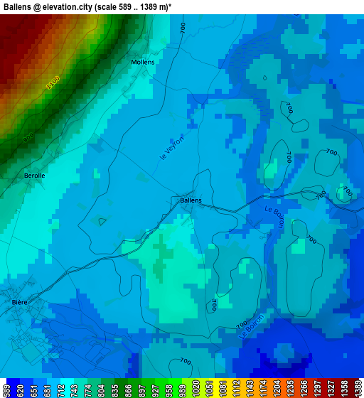 Ballens elevation map