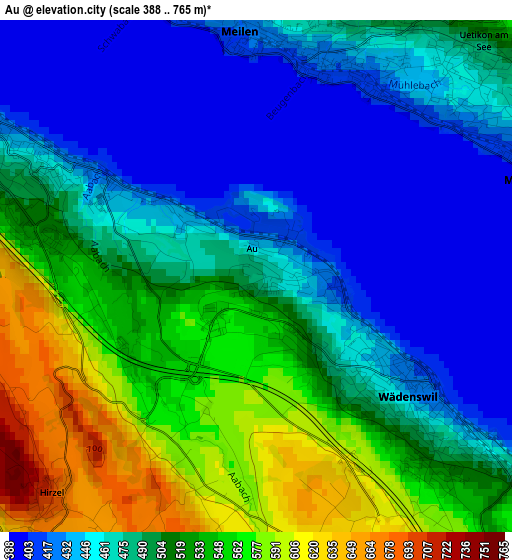 Au elevation map