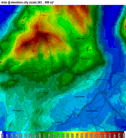 Arzo elevation map