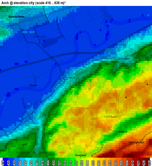 Arch elevation map