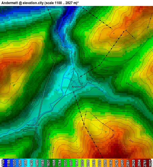 Andermatt elevation map