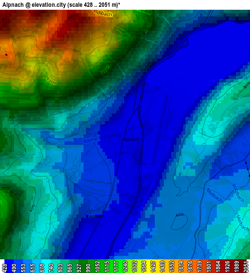 Alpnach elevation map