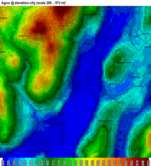 Agno elevation map