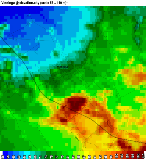 Vinninga elevation map