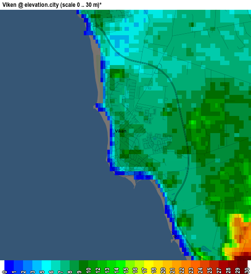 Viken elevation map