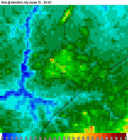 Vara elevation map