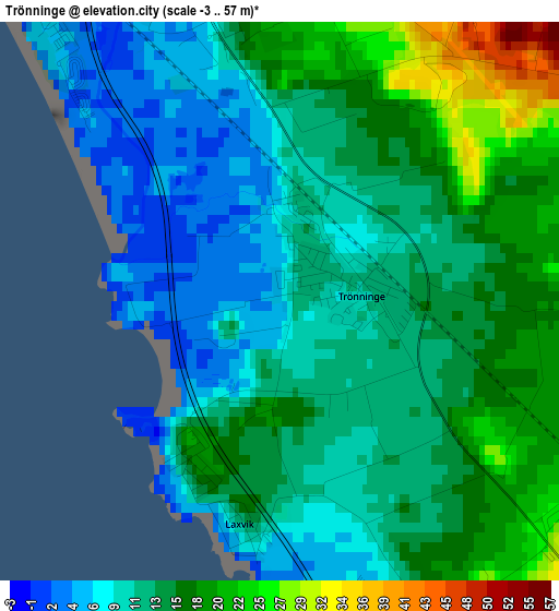 Trönninge elevation map