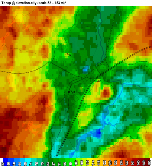 Torup elevation map