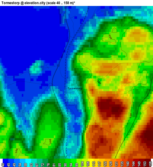 Tormestorp elevation map