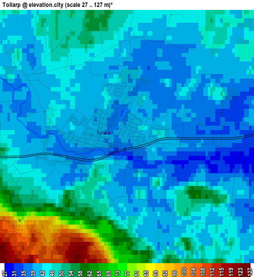 Tollarp elevation map