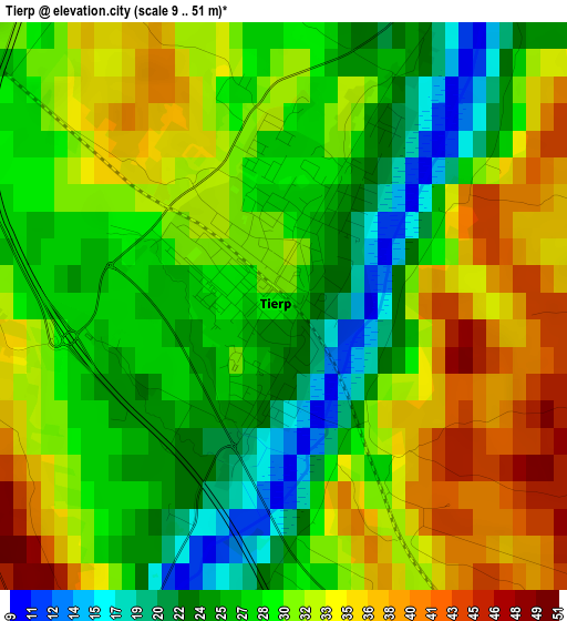 Tierp elevation map