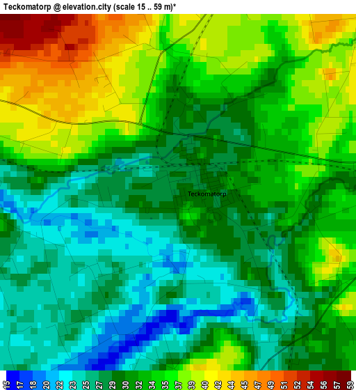 Teckomatorp elevation map