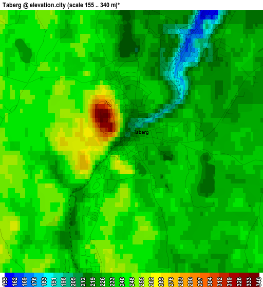 Taberg elevation map