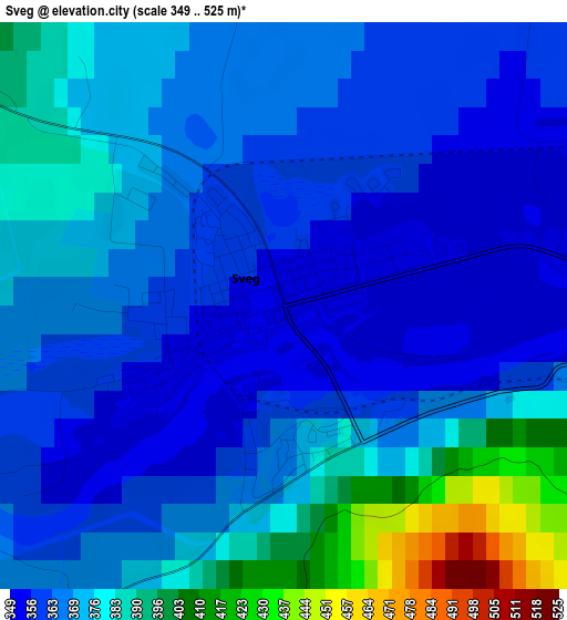 Sveg elevation map