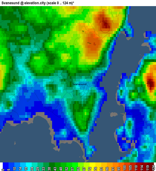 Svanesund elevation map