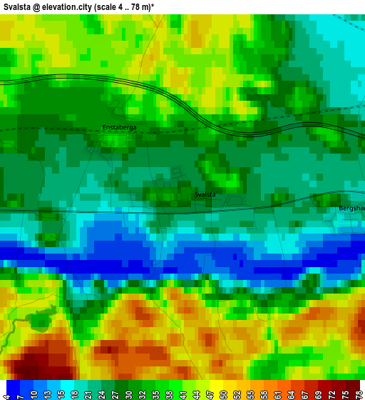 Svalsta elevation map