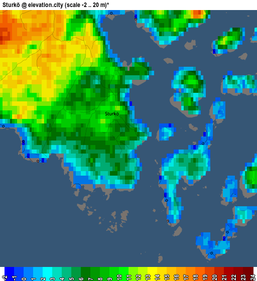 Sturkö elevation map