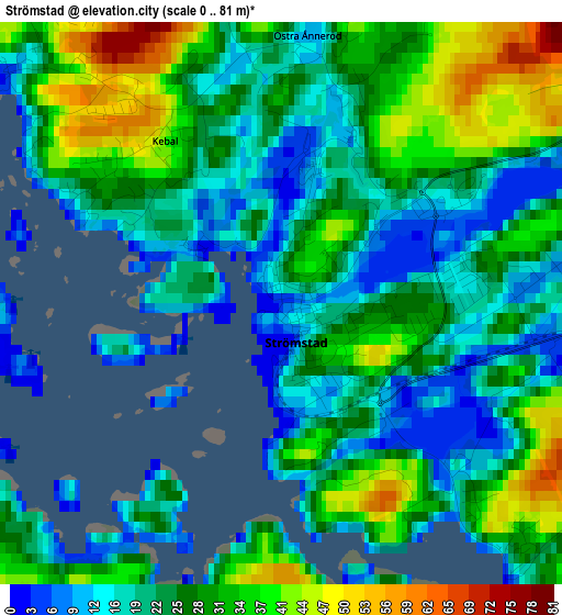 Strömstad elevation map