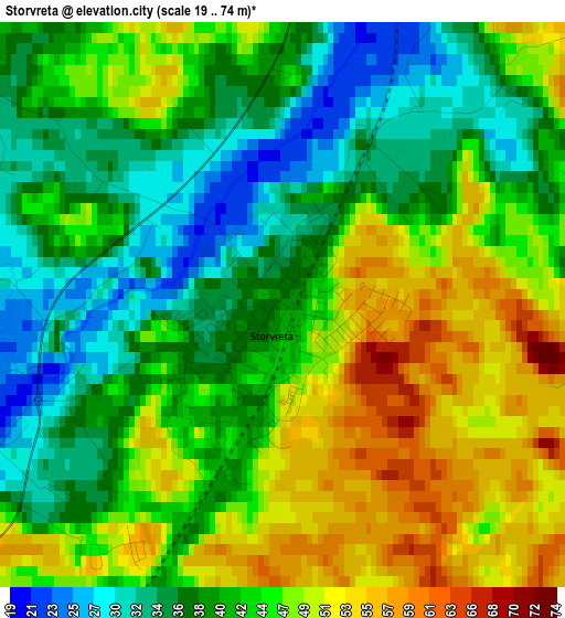 Storvreta elevation map