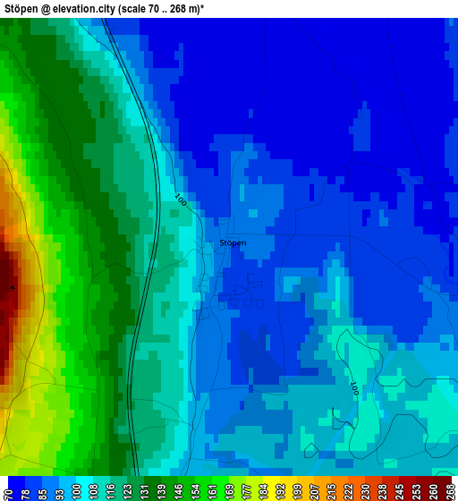 Stöpen elevation map