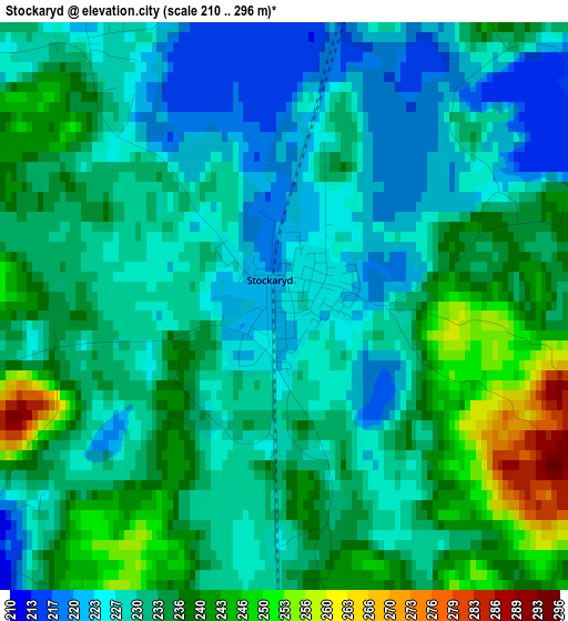 Stockaryd elevation map