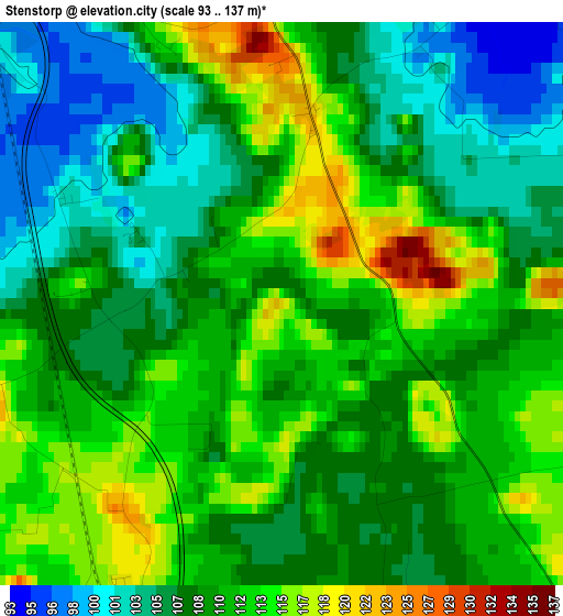 Stenstorp elevation map