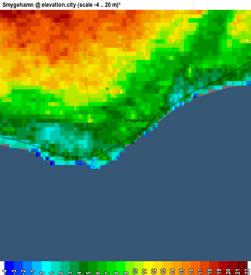 Smygehamn elevation map