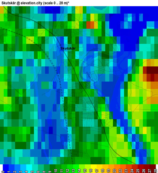 Skutskär elevation map