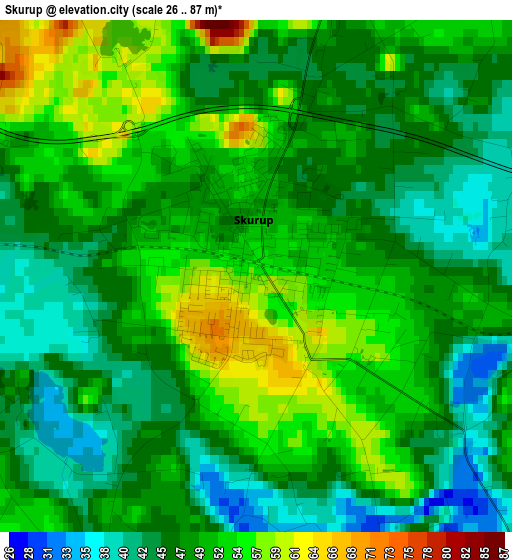 Skurup elevation map