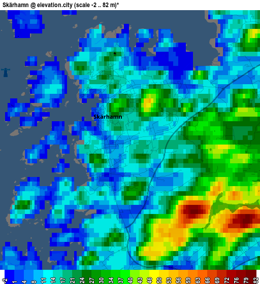 Skärhamn elevation map