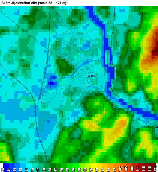 Skåre elevation map